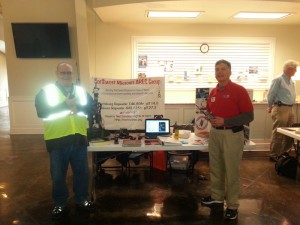 Several local hams manned the booth at the Event. 